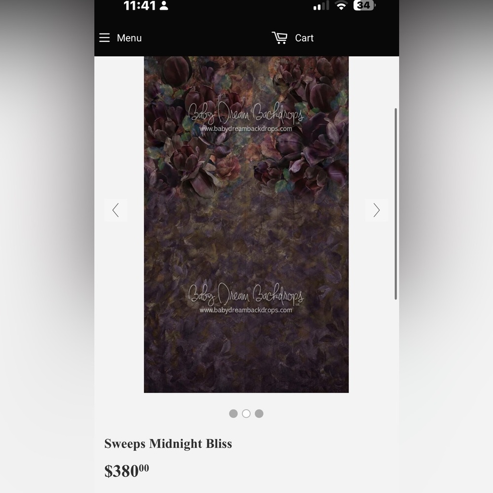 Baby dream backdrop sweep 8x14